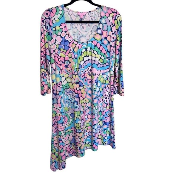 LILLY PULITZER- Ariana Gypsy Jungle Print Swing Asymmetrical Dress, Size M - Picture 2 of 14